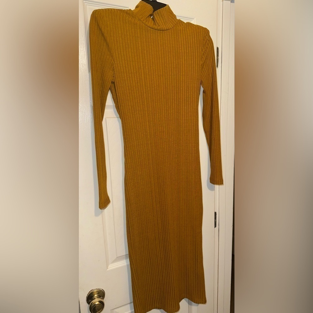 LPA Revolve Jovi Ribbed Backless Dress in Rust Fall Winter - Picture 5 of 7